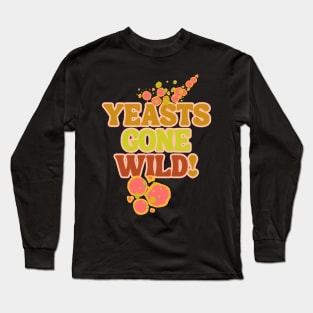 Yeast Gone Wild! Groovy Golden Style Long Sleeve T-Shirt